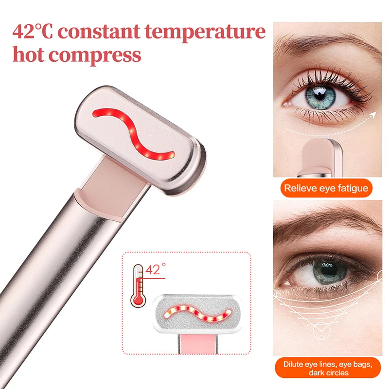 EMS Microcurrent Face Lifting Device with Red Light Therapy – Anti-Aging Facial Wand for Skin Tightening, Wrinkle Reduction & Jawline Contouring